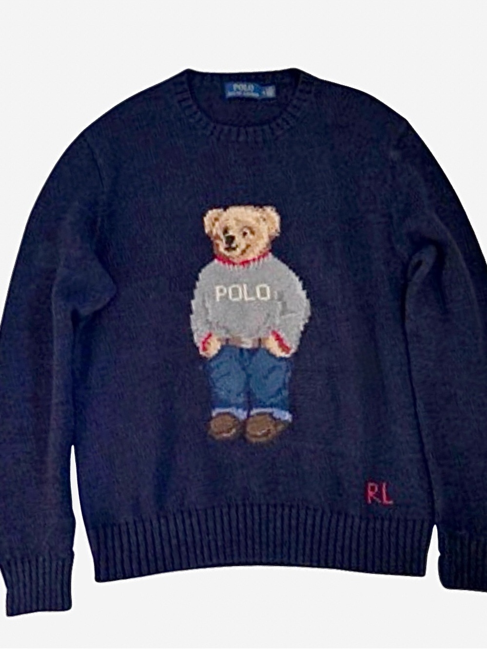 Polo Ralph Lauren Polo Bear Cotton-Blend Sweater Blue, Men’s Medium
